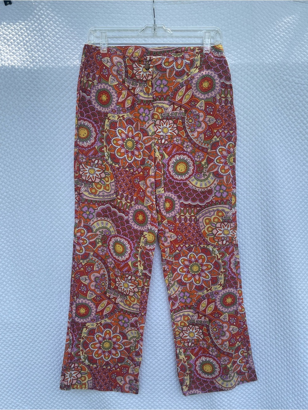 Billabong Smiley Women’s Pants Size 28 Floral Paisley Wide Leg Retro Y2K NWOT